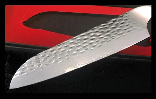 Premium Knife Supply * VG10 Hammered Pattern - Santoku Chef Knife Blank - 12" OAL - 7" Cut - VG10 Damascus Monthly Sales 3 Premium Knife Supply * VG10 Hammered Pattern - Santoku Chef Knife Blank - 12" OAL - 7" Cut - VG10 Damascus Monthly Sales