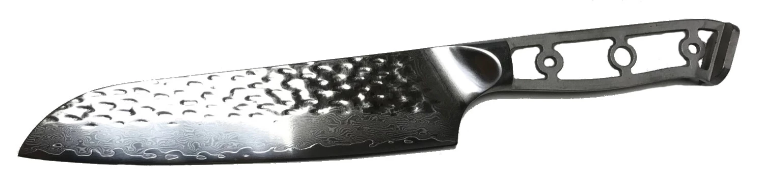 Premium Knife Supply * VG10 Hammered Pattern - Santoku Chef Knife Blank - 12" OAL - 7" Cut - VG10 Damascus Monthly Sales 4 Premium Knife Supply * VG10 Hammered Pattern - Santoku Chef Knife Blank - 12" OAL - 7" Cut - VG10 Damascus Monthly Sales