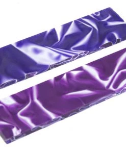 Bear Tooth Woods Knife Scales - Blue Purple Swirl 5" X 1.5" X .236