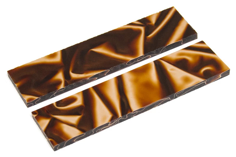 Bear Tooth Woods Knife Scales - Copper Swirl Knife Scales - 0.25 X 1.5 X 5 - 2 Pieces 1 Bear Tooth Woods Knife Scales - Copper Swirl Knife Scales - 0.25 X 1.5 X 5 - 2 Pieces