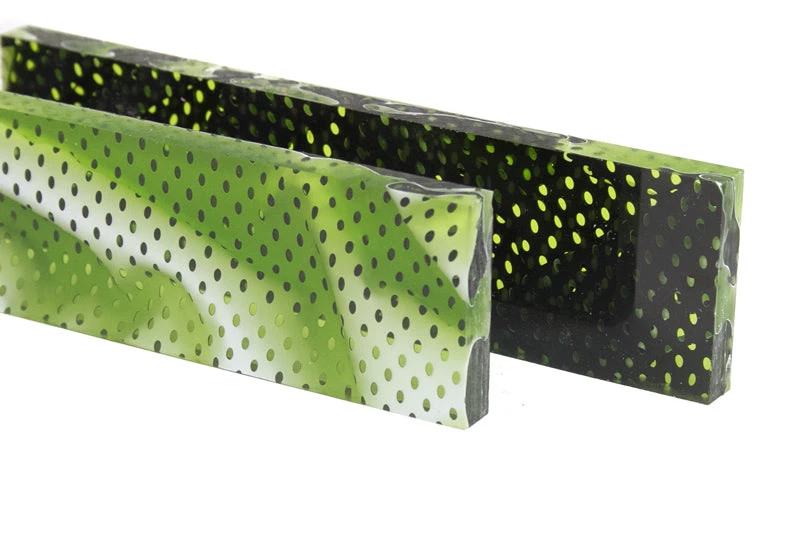 Bear Tooth Woods Knife Scales - Olive Water Mesh Knife Scales - 0.33 X 1.5 X 5 - 2 Pieces Knife Scales & Handles 3 Bear Tooth Woods Knife Scales - Olive Water Mesh Knife Scales - 0.33 X 1.5 X 5 - 2 Pieces Knife Scales & Handles