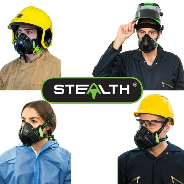 Rikon Stealth P3 Half Mask C/w Twin Hepac Filters - Respirator - Small / Medium Safety & Clothing 4 Rikon Stealth P3 Half Mask C/w Twin Hepac Filters - Respirator - Small / Medium Safety & Clothing