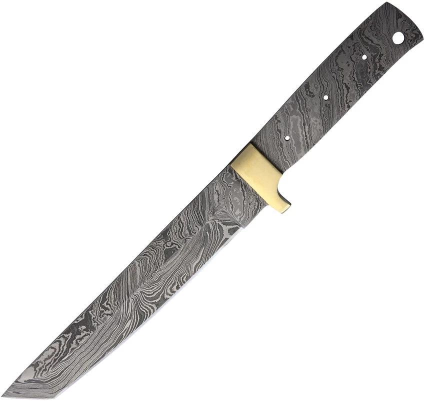 Szco Knife Kits Economy - Tanto W/ Brass Bolster 12.25" Overall - Damascus 1 Szco Knife Kits Economy - Tanto W/ Brass Bolster 12.25" Overall - Damascus