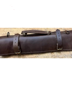 WoodWorld Of Texas Custom Made Full Grain Leather Tool / Knife Roll With Carry Handle And Shoulder Strap Knife Sheaths, Cases, Edge Guards & Displays