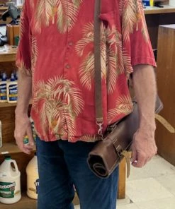 WoodWorld Of Texas Custom Made Full Grain Leather Tool / Knife Roll With Carry Handle And Shoulder Strap Knife Sheaths, Cases, Edge Guards & Displays