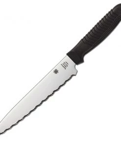Blue Ridge Kitchen Knives And Other Specialty Knives Spyderco Utility Knife Black Serrated - Japan