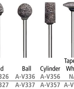 Rotary Tool Accessories Foredom V Stone Coarse Abrasive Stone 3/32" Shank - V367- Tapered Wheel - 80 Grit