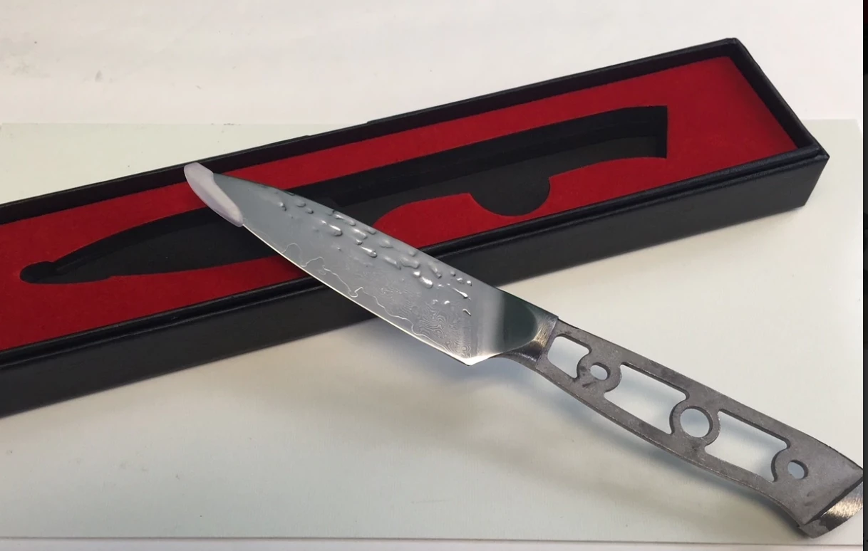 Premium Knife Supply * VG10 Hammered Pattern - Paring Knife Blank - VG10 Damascus Monthly Sales 3 Premium Knife Supply * VG10 Hammered Pattern - Paring Knife Blank - VG10 Damascus Monthly Sales