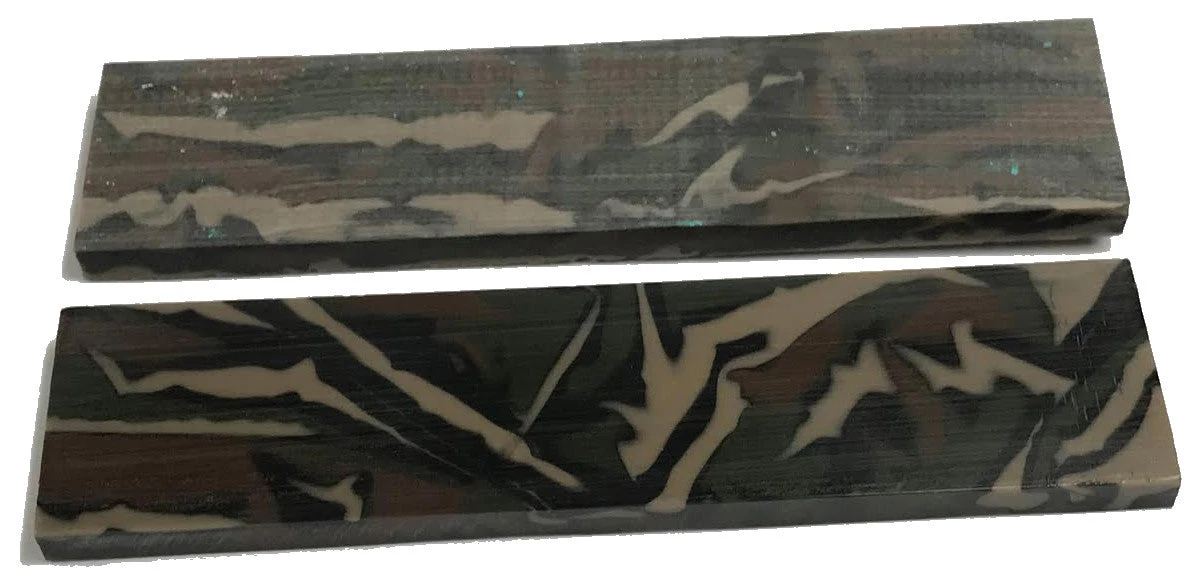 Premium Knife Supply Knife Scales - Acrylic Woodland Camo 1 Premium Knife Supply Knife Scales - Acrylic Woodland Camo