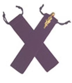 Barracuda Velvet Drawstring Pen Bags - Purple ( 10 Pack) Bag, Boxes And Displays