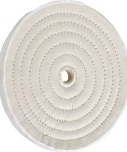 Woodstock International Metal Buffing, Grinding And Sanding Tools & Supplies Buffing Wheel - Soft Muslin 8" X 40 Ply X 3/4" Hole