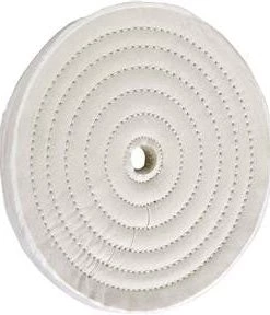 Woodstock International Buffing Wheel - Loose Muslin 8" X 40 Ply X 5/8" Hole