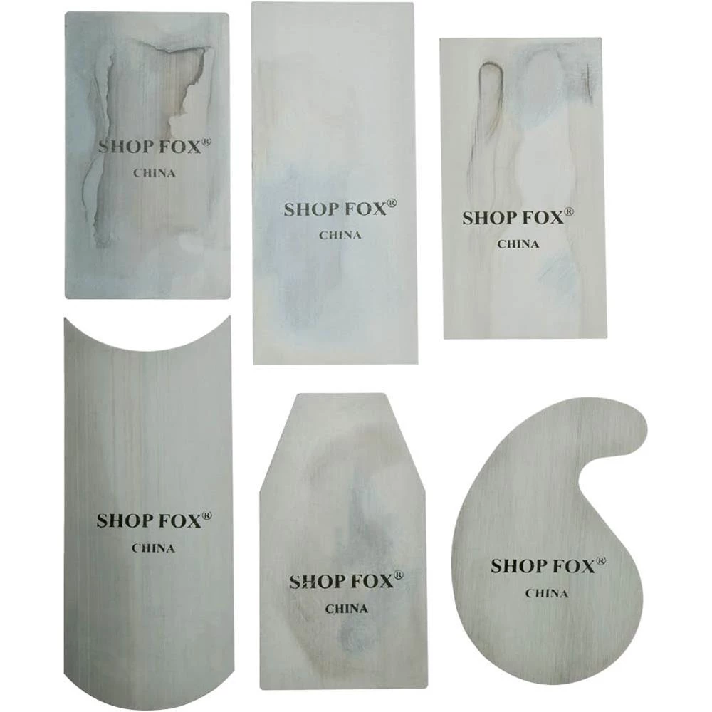 Woodstock International, Inc. Shop Fox Cabinet Scraper Set 6 Pc D3294 Cabinet Scrapers 1 Woodstock International, Inc. Shop Fox Cabinet Scraper Set 6 Pc D3294 Cabinet Scrapers