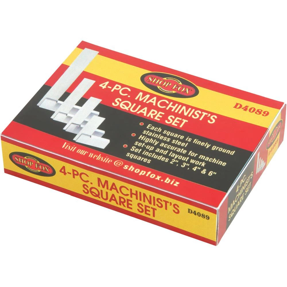 WoodWorld Of Texas 4 Pc Machinist Square Set In Wooden Box Measurement Tools 2 WoodWorld Of Texas 4 Pc Machinist Square Set In Wooden Box Measurement Tools