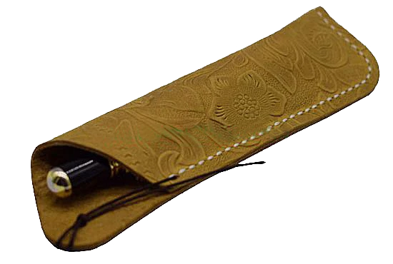 Xiamen Rizheng Industry Co. Ltd Texas Style Pen Sleeve - Handmade Leather Tooled Design -Dark Yellow 1 Xiamen Rizheng Industry Co. Ltd Texas Style Pen Sleeve - Handmade Leather Tooled Design -Dark Yellow