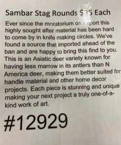 WoodWorld Of Texas Knife Kits Sambar Stag Rounds 5 WoodWorld Of Texas Knife Kits Sambar Stag Rounds