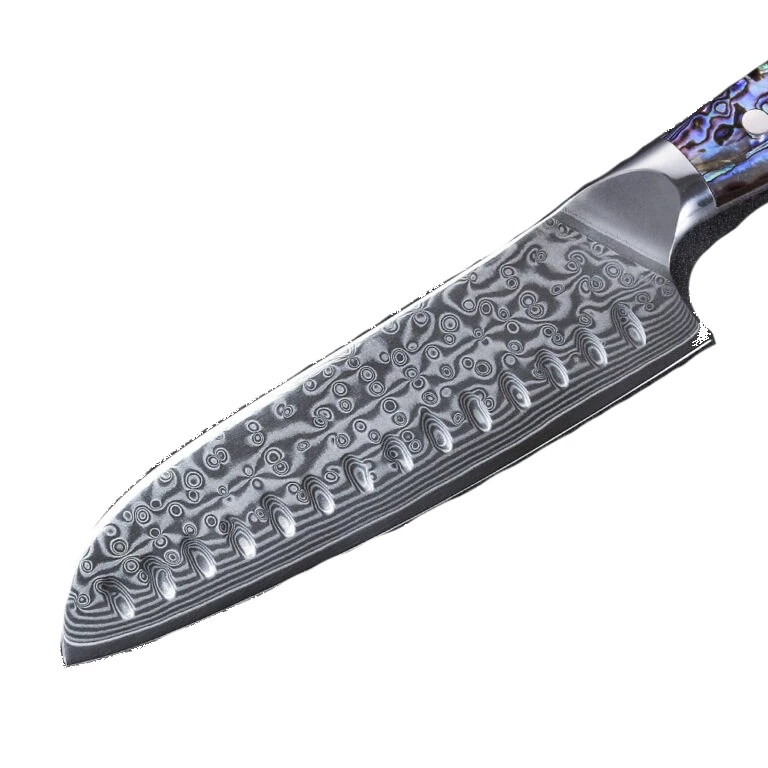 Premium Knife Supply * VG10 Raindrop Pattern - Santoku San Mai Damascus Chef Knife Blank - 12" OAL - 7" Cut Monthly Sales 3 Premium Knife Supply * VG10 Raindrop Pattern - Santoku San Mai Damascus Chef Knife Blank - 12" OAL - 7" Cut Monthly Sales
