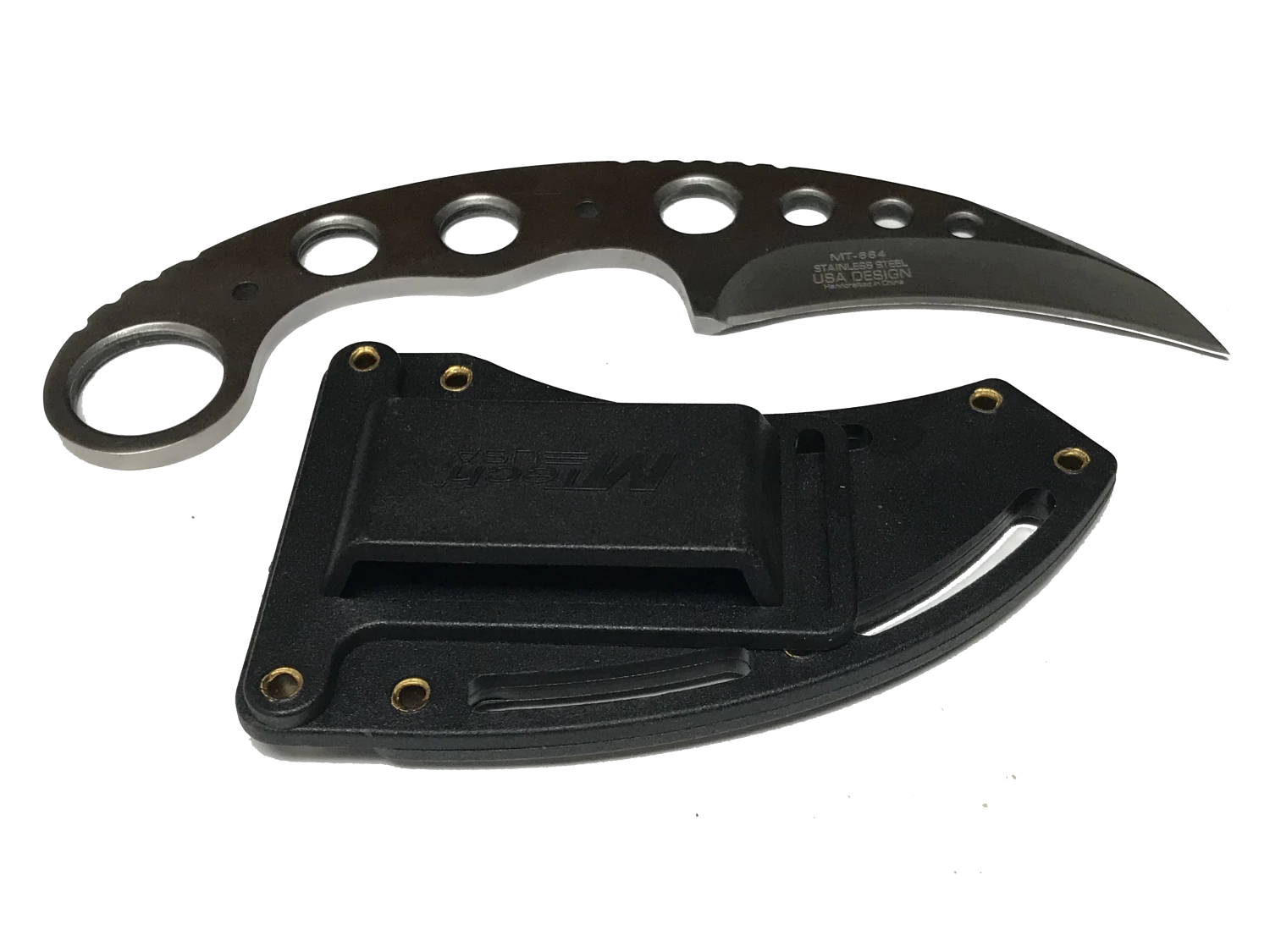 Premium Knife Supply Knife Kits Tactical Karambit Ss-Blk Finish W/ Moulded Sheath 2 Premium Knife Supply Knife Kits Tactical Karambit Ss-Blk Finish W/ Moulded Sheath