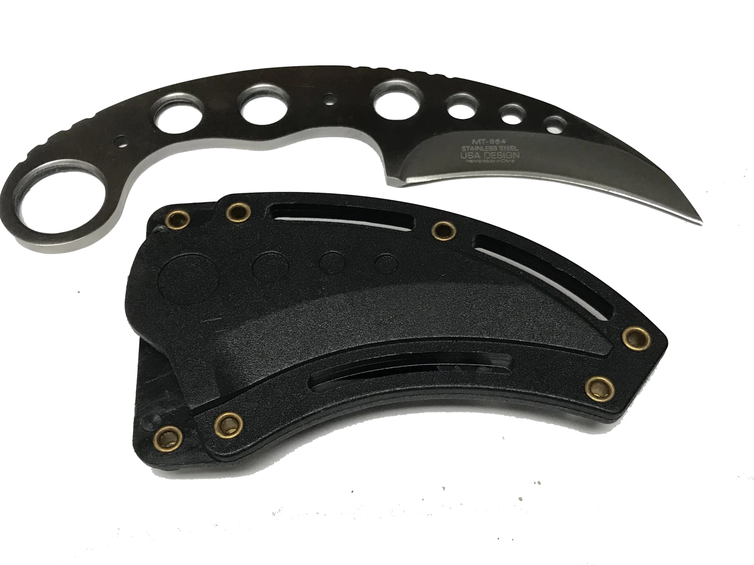 Premium Knife Supply Knife Kits Tactical Karambit Ss-Blk Finish W/ Moulded Sheath 3 Premium Knife Supply Knife Kits Tactical Karambit Ss-Blk Finish W/ Moulded Sheath