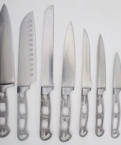 Premium Knife Supply ** Bolster - KITCHEN KNIFE BLANK 7 PC SET With Skeletonized Handle & Bolster Knife Kits