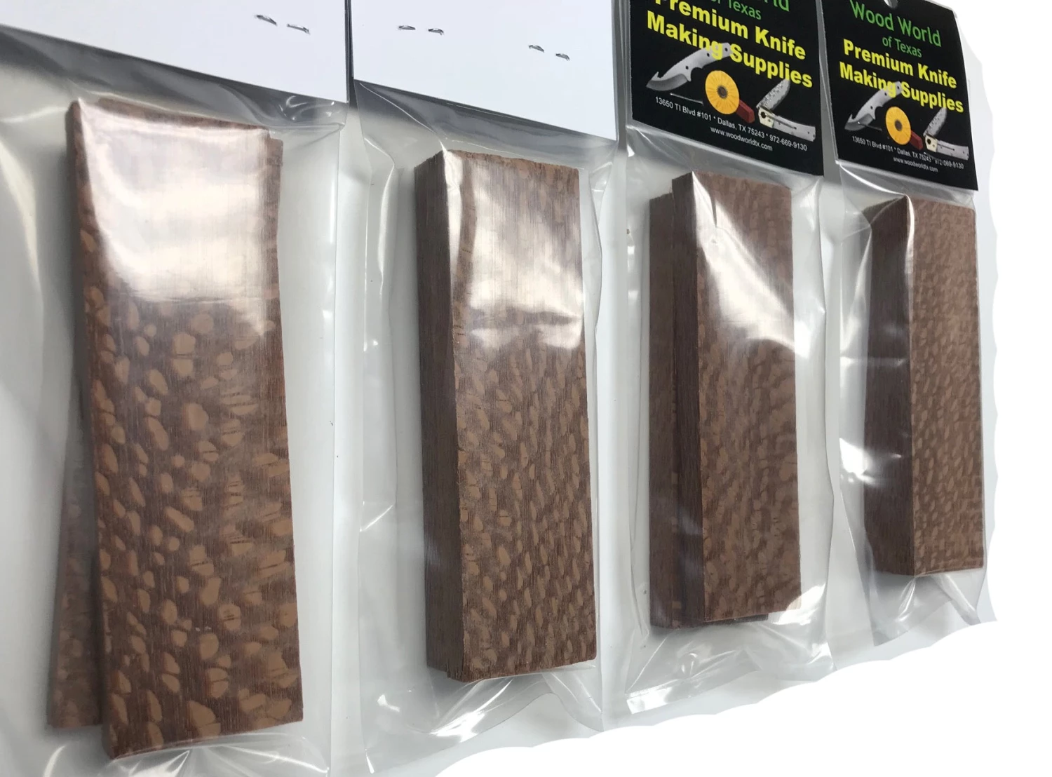 Premium Knife Supply Knife Scales - Wood - Leopard/Lacewood - Pair Knife Scales & Handles 2 Premium Knife Supply Knife Scales - Wood - Leopard/Lacewood - Pair Knife Scales & Handles