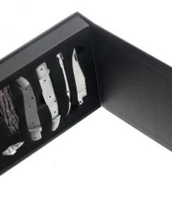 Premium Knife Supply Laguiole Folder Kit With Amber Jigged Bone Handles Knife Kits