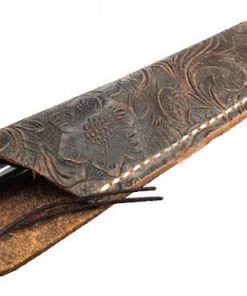 Xiamen Rizheng Industry Co. Ltd Texas Style Pen Sleeve - Handmade Leather Tooled Design - Light Coffee Bag, Boxes And Displays