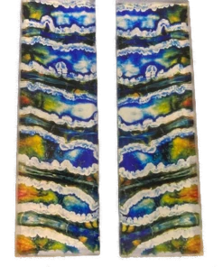 Premium Knife Supply Knife Scales - Clear Acrylic Knife Scales Over UV Printed Mammoth Tooth T-2 Knife Scales & Handles