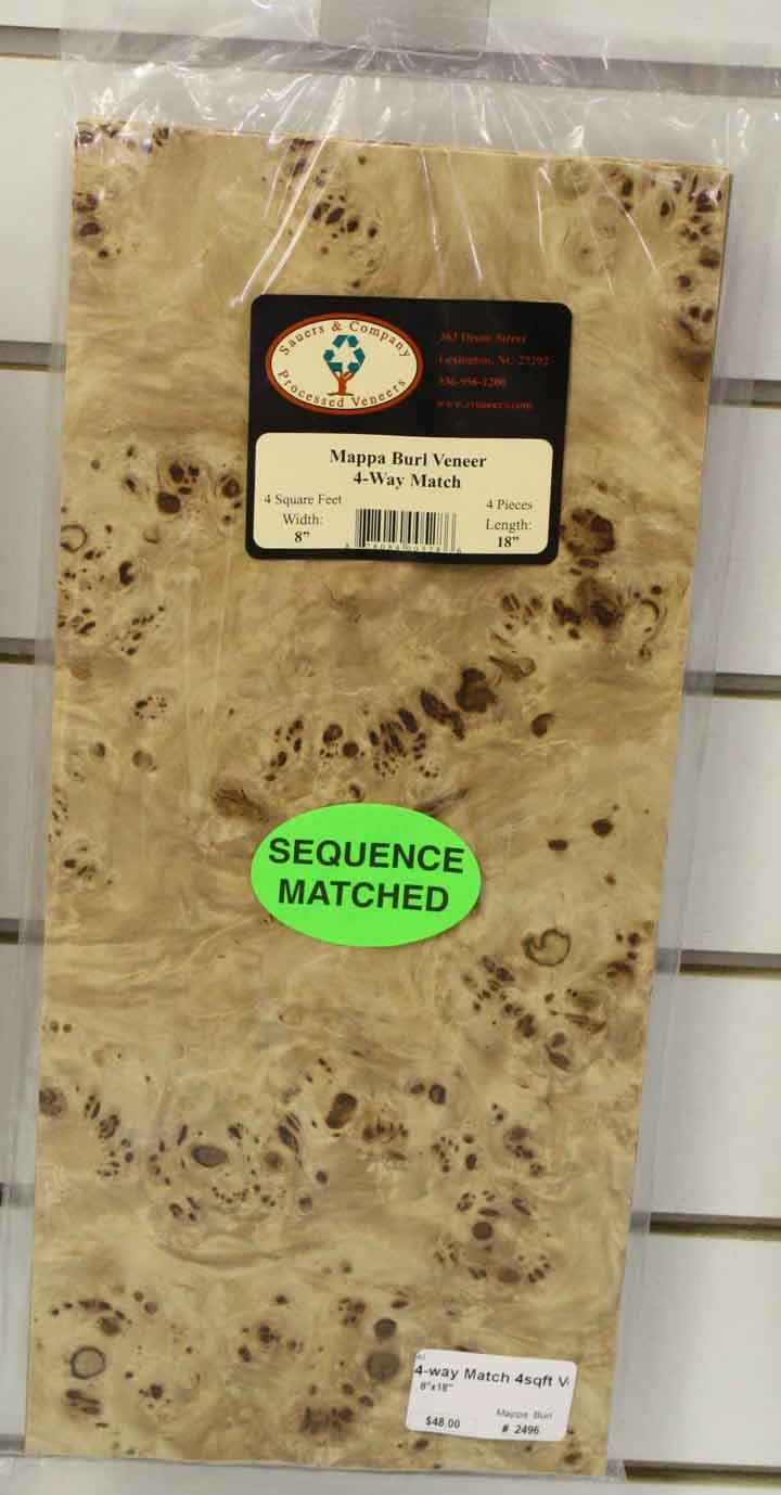 Sauers & Company Veneer - Mappa Burl Veneer Pack 1 Sauers & Company Veneer - Mappa Burl Veneer Pack