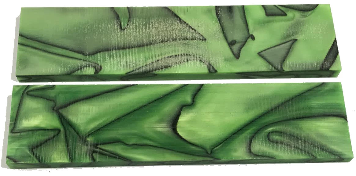 Premium Knife Supply Knife Scales - Nuclear Green - 6"x1.5x5/16 Pair - Acrylic Acetate Knife Scales & Handles 1 Premium Knife Supply Knife Scales - Nuclear Green - 6"x1.5x5/16 Pair - Acrylic Acetate Knife Scales & Handles