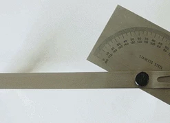 WoodWorld Of Texas Stainless Steel Protractor Measurement Tools
