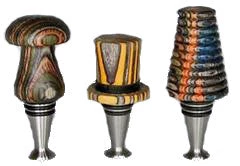 PSI Woodworking Ruth Niles Bottle Stoppers - Standing Display Style - Stainless Steel - Made In USA