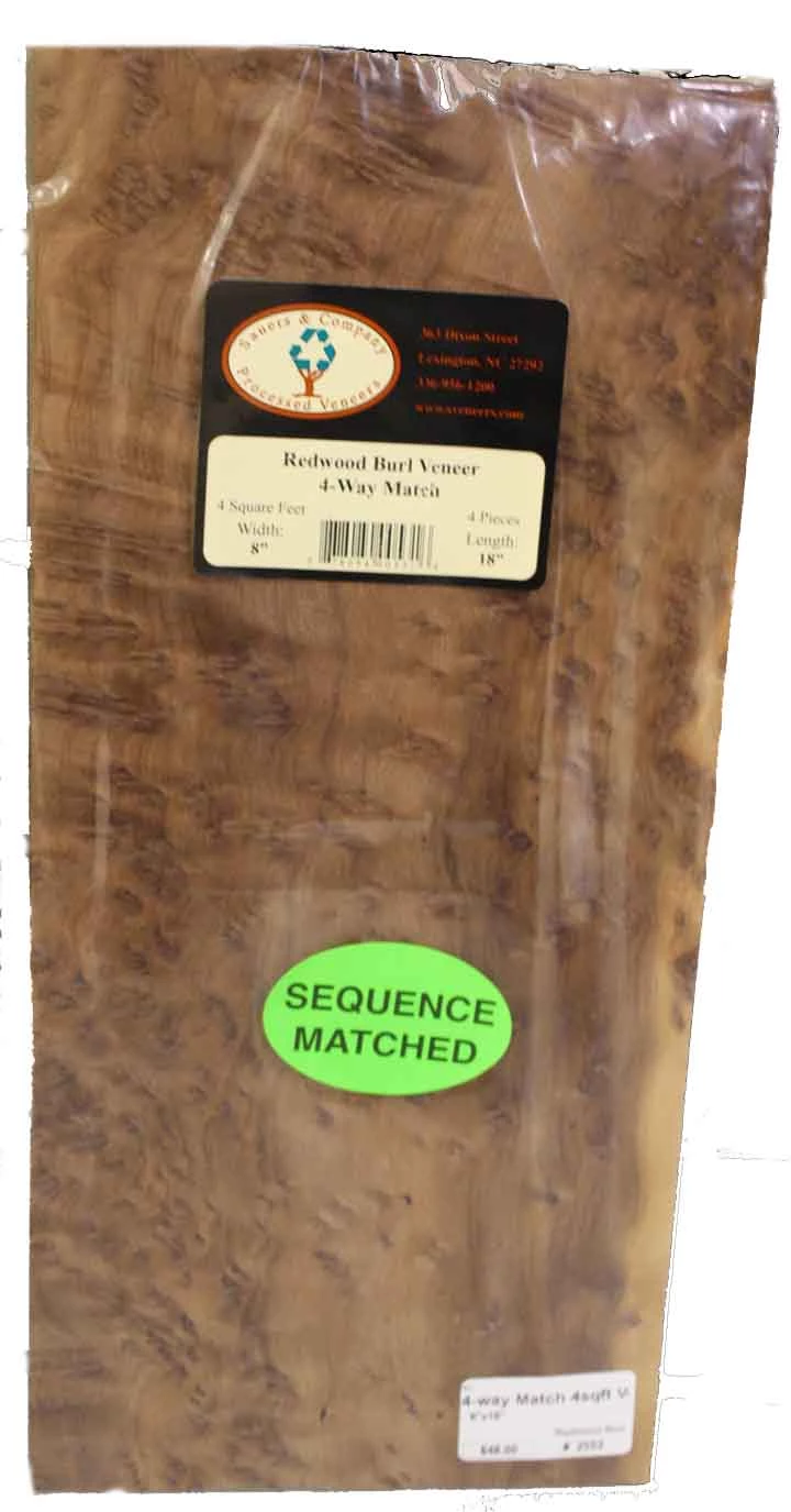 Sauers & Company Veneer - Redwood Burl Veneer Pack 1 Sauers & Company Veneer - Redwood Burl Veneer Pack