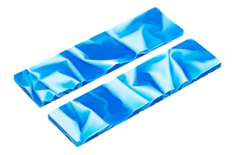 Bear Tooth Woods Knife Scales - Blue Topaz Water Knife Scales - 0.26 X 1.5 X 5 - 2 Pieces Knife Scales & Handles 1 Bear Tooth Woods Knife Scales - Blue Topaz Water Knife Scales - 0.26 X 1.5 X 5 - 2 Pieces Knife Scales & Handles