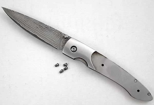 Premium Knife Supply Damascus San Mai Folder - Ronin Knife Kits 3 Premium Knife Supply Damascus San Mai Folder - Ronin Knife Kits