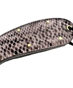 Bear Tooth Woods Knife Scales - Acrylic & Real Python Snake Skin Scales (pair) 5" Long X 1 1/2" Wide X 1/4" Thick 11 Bear Tooth Woods Knife Scales - Acrylic & Real Python Snake Skin Scales (pair) 5