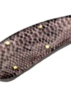 Bear Tooth Woods Knife Scales - Acrylic & Real Python Snake Skin Scales (pair) 5" Long X 1 1/2" Wide X 1/4" Thick 12 Bear Tooth Woods Knife Scales - Acrylic & Real Python Snake Skin Scales (pair) 5