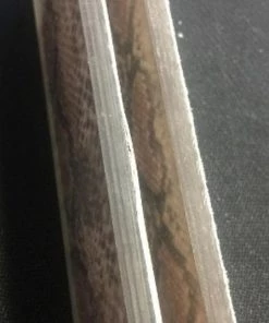 Bear Tooth Woods Knife Scales - Acrylic & Real Python Snake Skin Scales (pair) 5" Long X 1 1/2" Wide X 1/4" Thick 10 Bear Tooth Woods Knife Scales - Acrylic & Real Python Snake Skin Scales (pair) 5