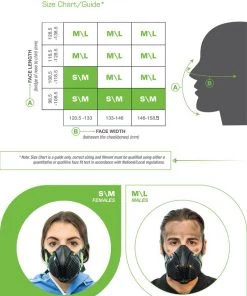 Rikon Stealth P3 Half Mask C/w Twin Hepac Filters - Respirator - Medium / Large 11 Rikon Stealth P3 Half Mask C/w Twin Hepac Filters - Respirator - Medium / Large