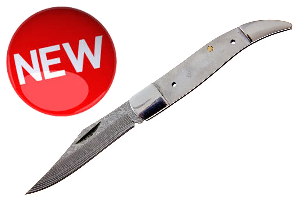 Premium Knife Supply Damascus Folder - Texas Toothpick Knife Kits 1 Premium Knife Supply Damascus Folder - Texas Toothpick Knife Kits