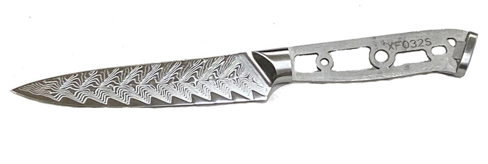 Yangjiang Amber * VG10 Feather Pattern - Utility Knife Blank - 9" OAL - 5" Cut Monthly Sales 3 Yangjiang Amber * VG10 Feather Pattern - Utility Knife Blank - 9" OAL - 5" Cut Monthly Sales