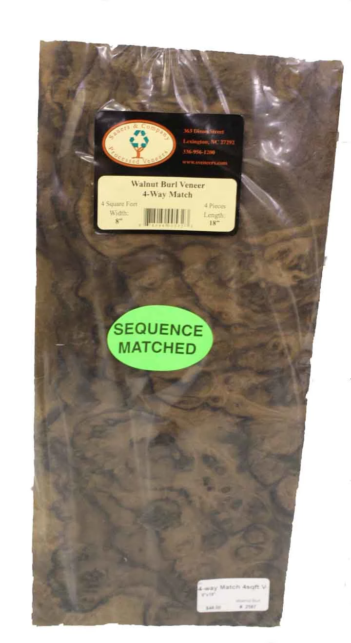 Sauers & Company Veneer - Walnut Burl Veneer Pack 1 Sauers & Company Veneer - Walnut Burl Veneer Pack